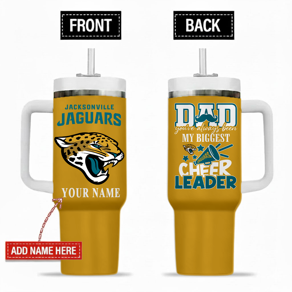 Limited Edition – Customized NFL Jacksonville Jaguars 40Oz Tumbler