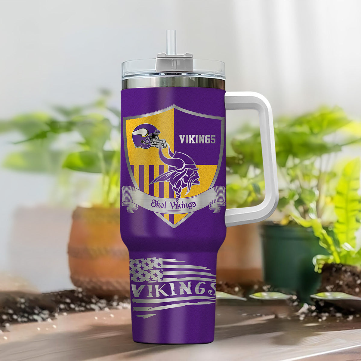 Limited Edition – Customized NFL Minnesota Vikings 40 Oz Tumbler - Image 2