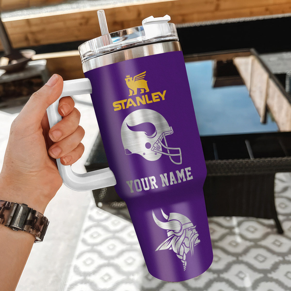 Limited Edition – Customized NFL Minnesota Vikings 40 Oz Tumbler - Image 3