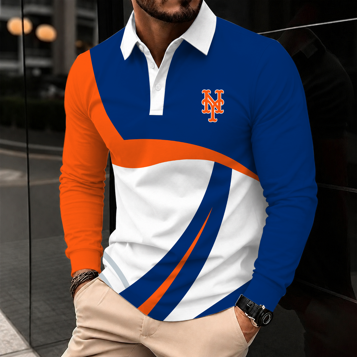 Limited Edition – Customized MLB New York Mets Men’s Long Sleeve Polo Shirt