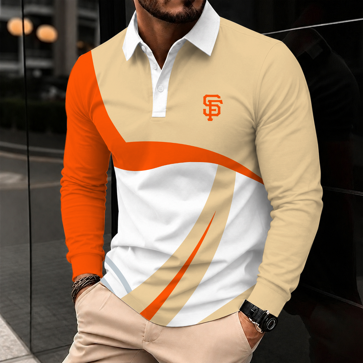 Limited Edition – Customized MLB San Francisco Giants Men’s Long Sleeve Polo Shirt
