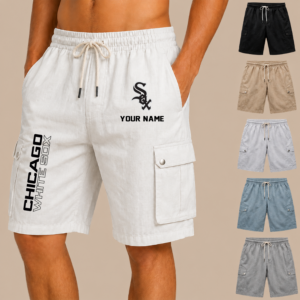 Limited Edition – Customized MLB Chicago White Sox Men’S Drawstring Cargo Shorts