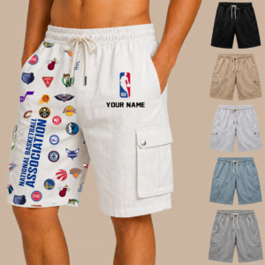 Limited Edition – Customized NBA All Teams Men’s Drawstring Cargo Shorts