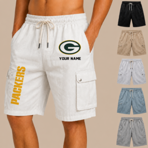 Limited Edition – Customized NFL Green Bay Packers Men’s Drawstring Cargo Shorts