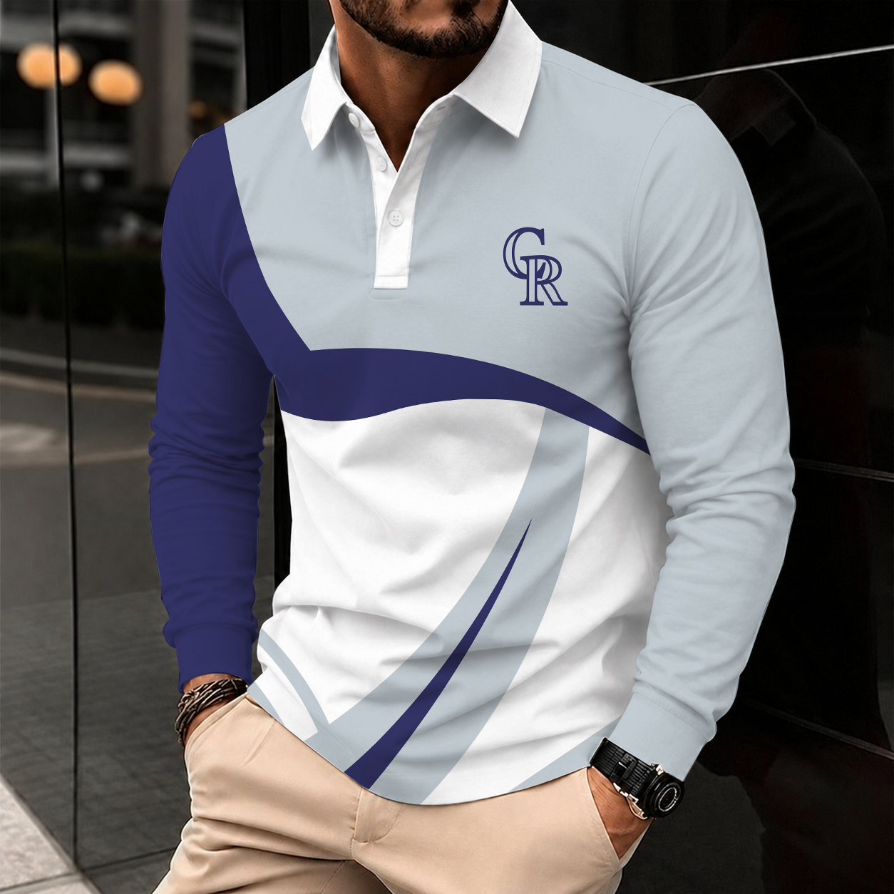 Limited Edition – Customized MLB Colorado Rockies Men’s Long Sleeve Polo Shirt