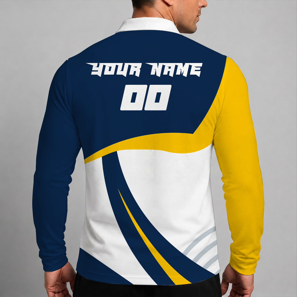 Limited Edition – Customized MLB Milwaukee Brewers Men’s Long Sleeve Polo Shirt - Image 2