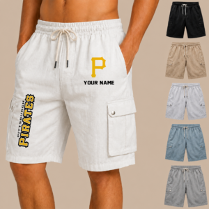 Limited Edition – Customized MLB Pittsburgh Pirates Men’S Drawstring Cargo Shorts