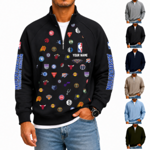 Limited Edition – Customized NBA All Teams Men’s Quarter Zip Pullover