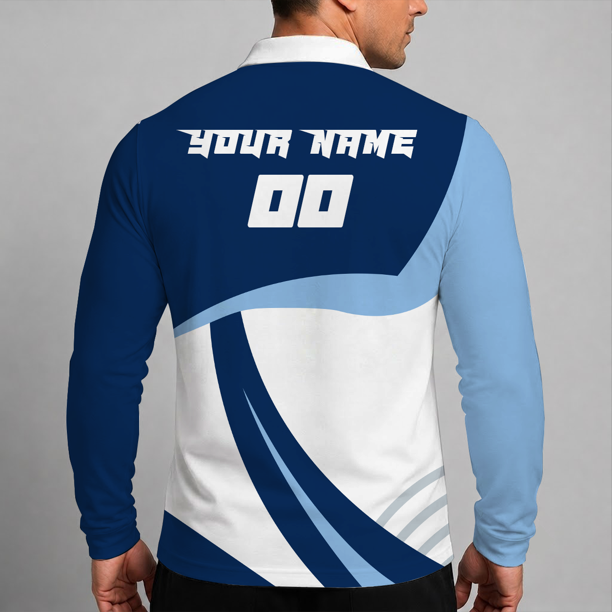 Limited Edition – Customized MLB Tampa Bay Rays Men’s Long Sleeve Polo Shirt - Image 2