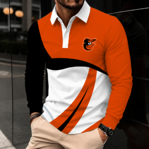 Limited Edition – Customized MLB Baltimore Orioles Men’s Long Sleeve Polo Shirt