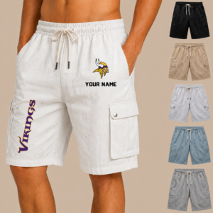 Limited Edition – Customized NFL Minnesota Vikings Men’s Drawstring Cargo Shorts