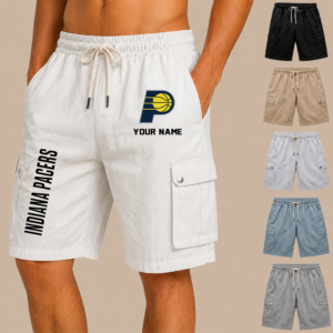Limited Edition – Customized NBA Indiana Pacers Men’s Drawstring Cargo Shorts