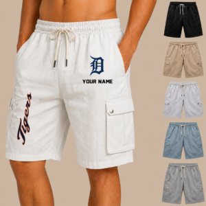 Limited Edition – Customized MLB Detroit Tigers Men’S Drawstring Cargo Shorts
