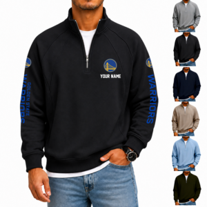 Limited Edition – Customized NBA Golden State Warriors Men’s Quarter Zip Pullover
