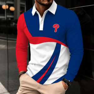 Limited Edition – Customized MLB Philadelphia Phillies Men’s Long Sleeve Polo Shirt