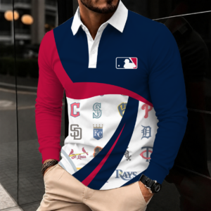 Limited Edition – Customized MLB All Teams Men’s Long Sleeve Polo Shirt