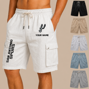 Limited Edition – Customized NBA San Antonio Spurs Men’s Drawstring Cargo Shorts