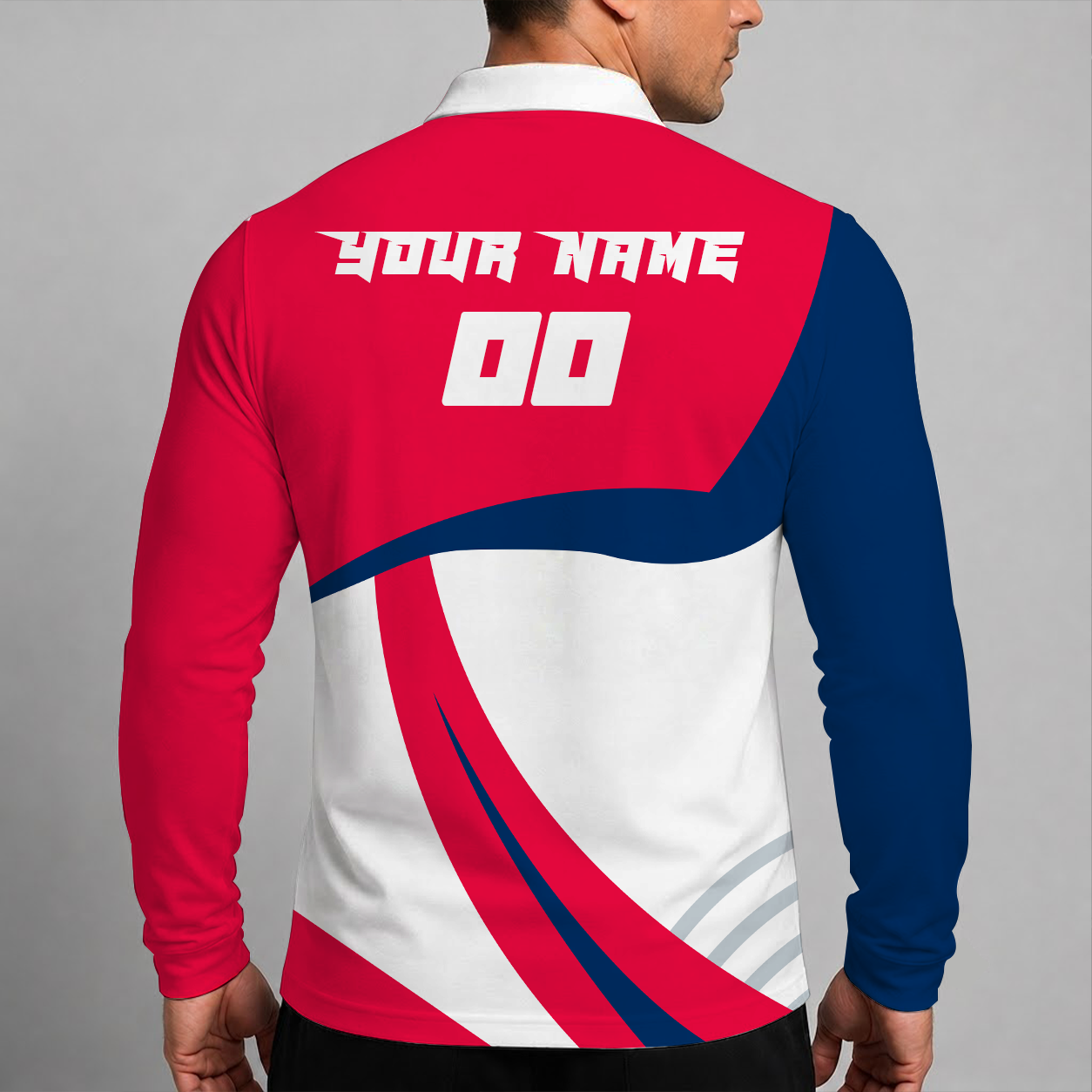 Limited Edition – Customized MLB Los Angeles Angels Men’s Long Sleeve Polo Shirt - Image 2