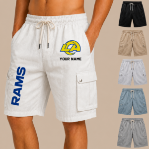 Limited Edition – Customized NFL Los Angeles Rams Men’s Drawstring Cargo Shorts