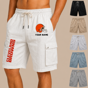 Limited Edition – Customized NFL Cleveland Browns Men’s Drawstring Cargo Shorts