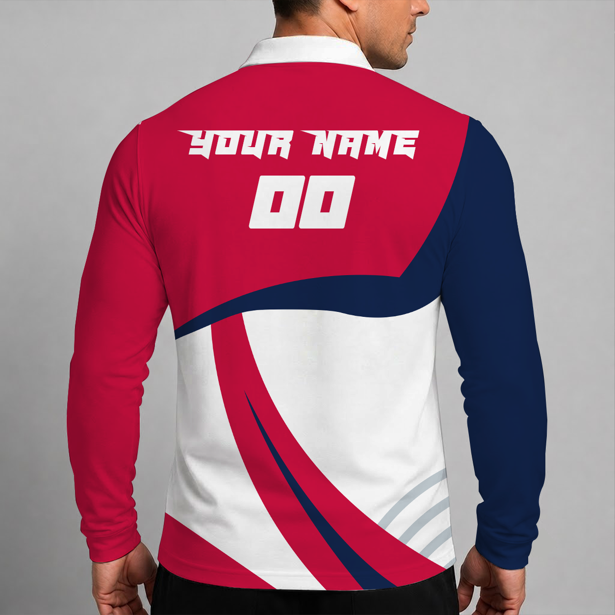 Limited Edition – Customized MLB Atlanta Braves Men’s Long Sleeve Polo Shirt - Image 2