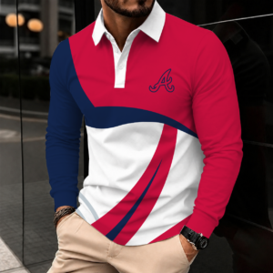 Limited Edition – Customized MLB Atlanta Braves Men’s Long Sleeve Polo Shirt