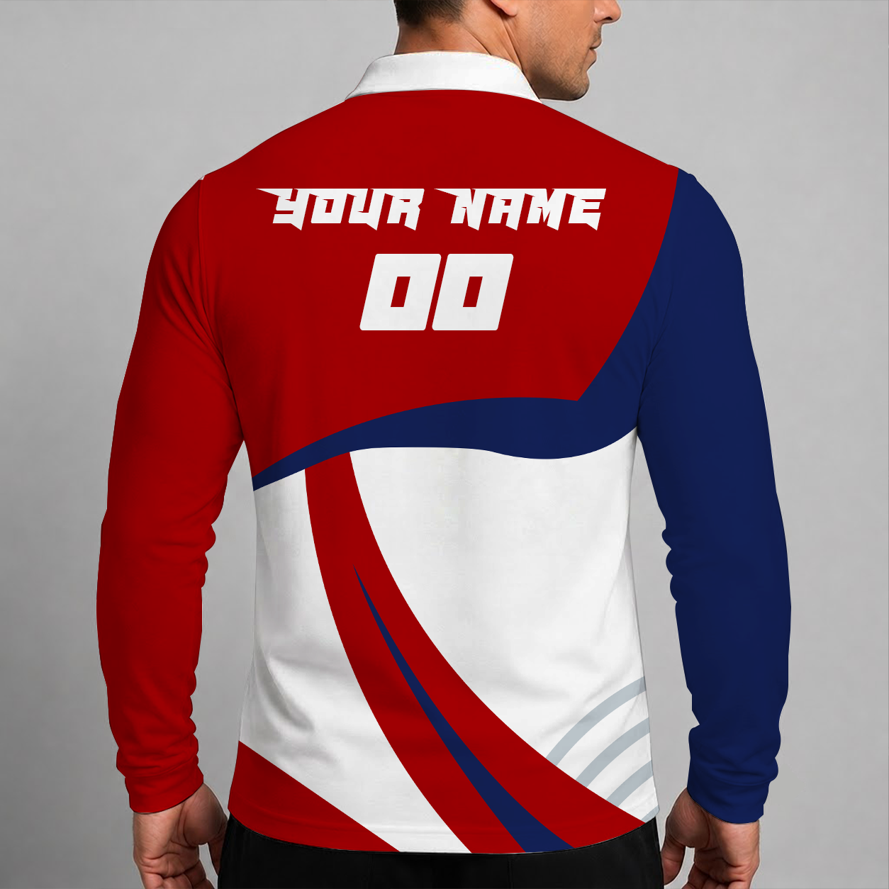 Limited Edition – Customized MLB Washington Nationals Men’s Long Sleeve Polo Shirt - Image 2