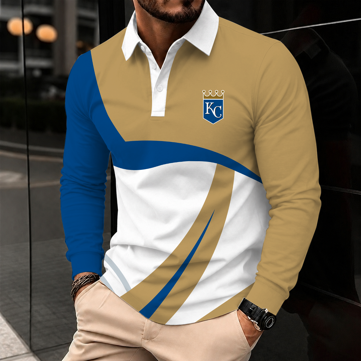 Limited Edition – Customized MLB Kansas City Royals Men’s Long Sleeve Polo Shirt
