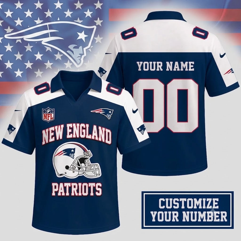 Limited Edition – Customized NFL New England Patriots Polo Shirt