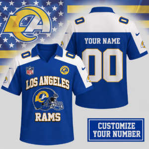 Limited Edition – Customized NFL Los Angeles Rams Polo Shirt