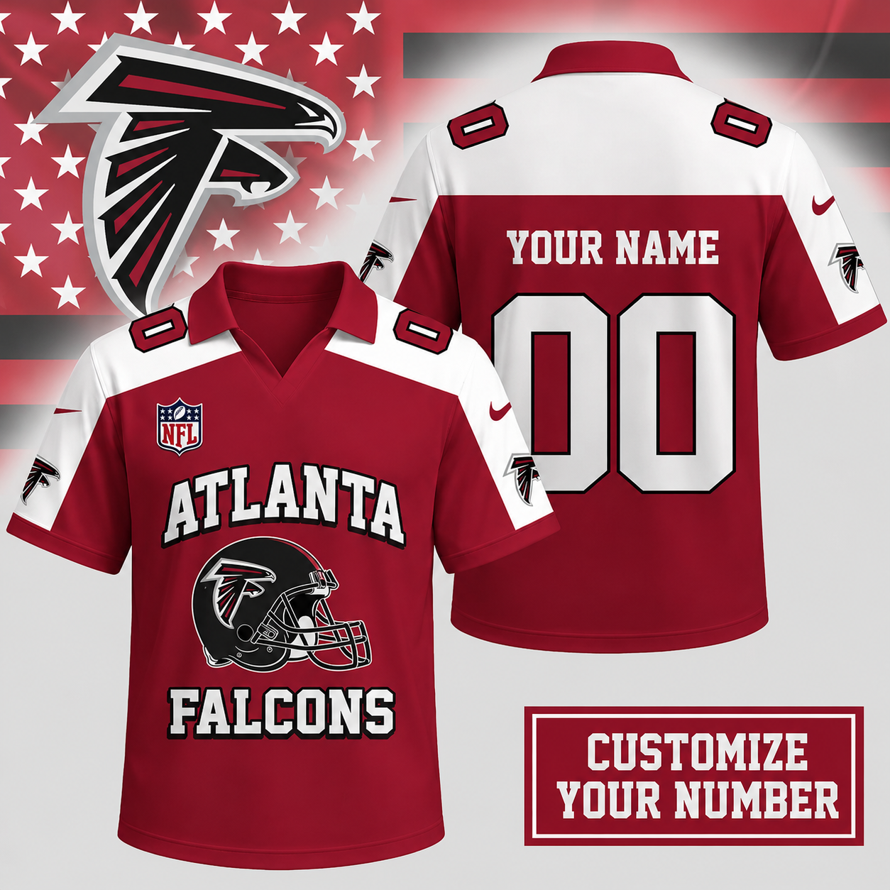 Limited Edition – Customized NFL Atlanta Falcons Polo Shirt