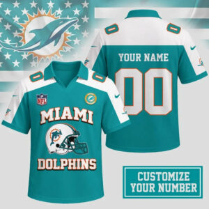 Limited Edition – Customized NFL Miami Dolphins Polo Shirt