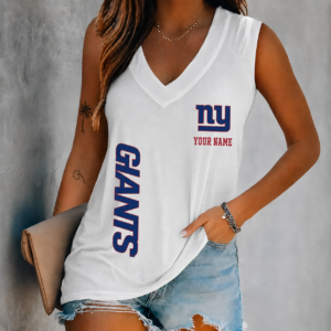 Limited Edition – Customized NFL New York Giants Women’s V-Neck Tank Top