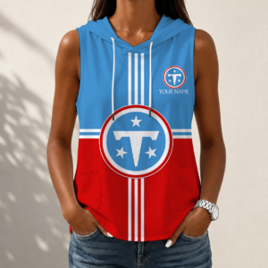 Limited Edition – Customized NFL Tennessee Titans Women’s Sleeveless Hooded Pocket Tank Top