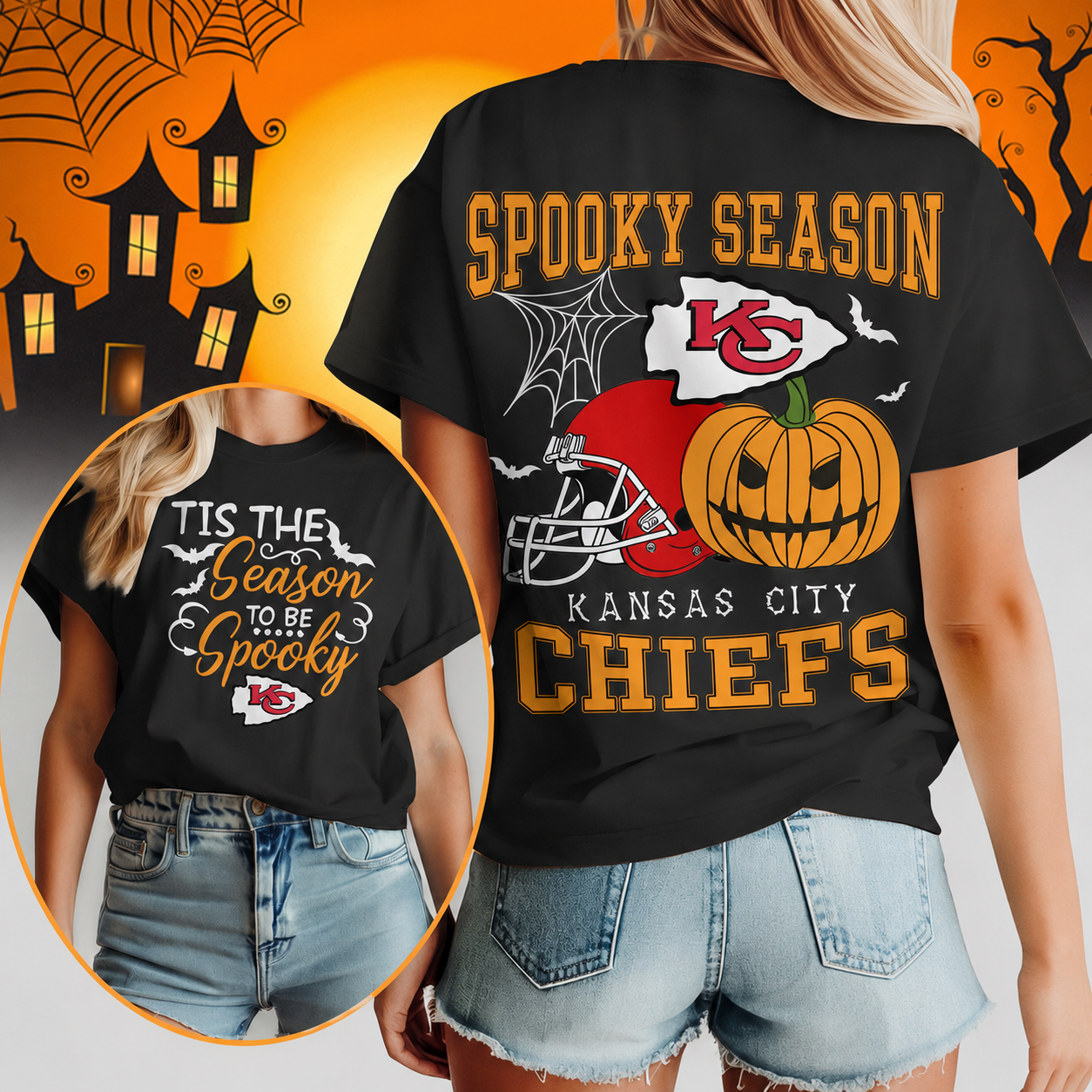 Limited Edition – Customized NFL Kansas City Chiefs Halloween T-Shirt