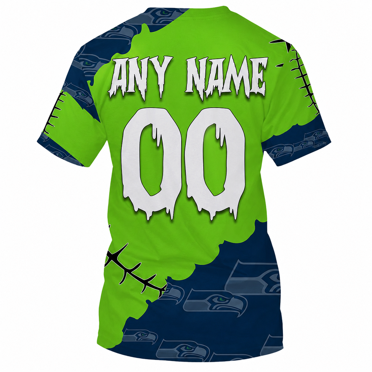 Limited Edition – Customized NFL Seattle Seahawks Halloween Skull Apparel For Fans - Image 2