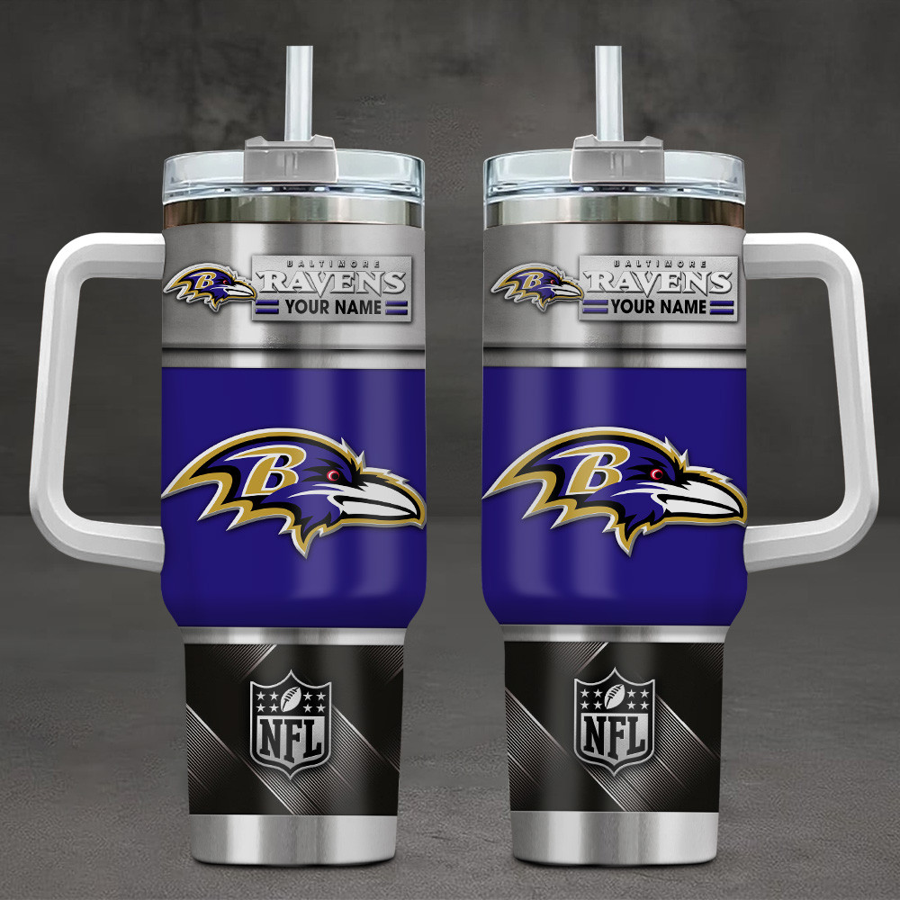 Limited Edition – Customized NFL Baltimore Ravens Tumbler Cup