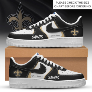 Limited Edition – Customized NFL New Orleans Saints Air Force 1 Shoes