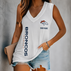 Limited Edition – Customized NFL Denver Broncos Women’s V-Neck Tank Top