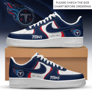 Limited Edition – Customized NFL Tennessee Titans Air Force 1 Shoes