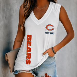 Limited Edition – Customized NFL Chicago Bears Women’s V-Neck Tank Top