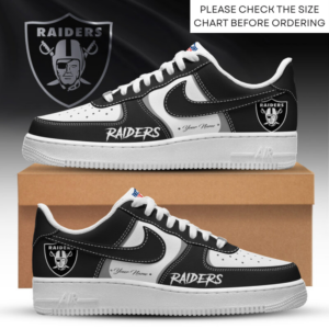 Limited Edition – Customized NFL Las Vegas Raiders Air Force 1 Shoes
