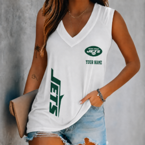 Limited Edition – Customized NFL New York Jets Women’s V-Neck Tank Top