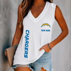 Limited Edition – Customized NFL Los Angeles Chargers Women’s V-Neck Tank Top