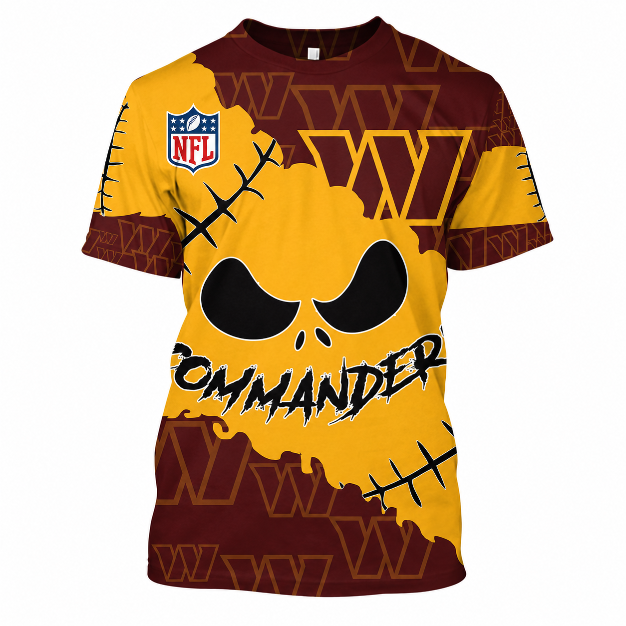 Limited Edition – Customized NFL Washington Commanders Halloween Skull Apparel For Fans