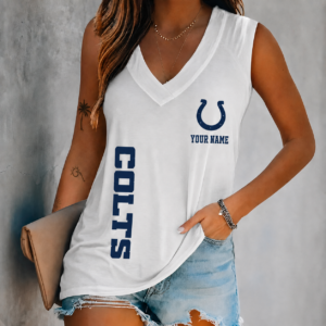 Limited Edition – Customized NFL Indianapolis Colts Women’s V-Neck Tank Top