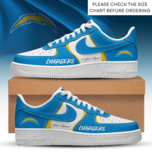 Limited Edition – Customized NFL Los Angeles Chargers Air Force 1 Shoes