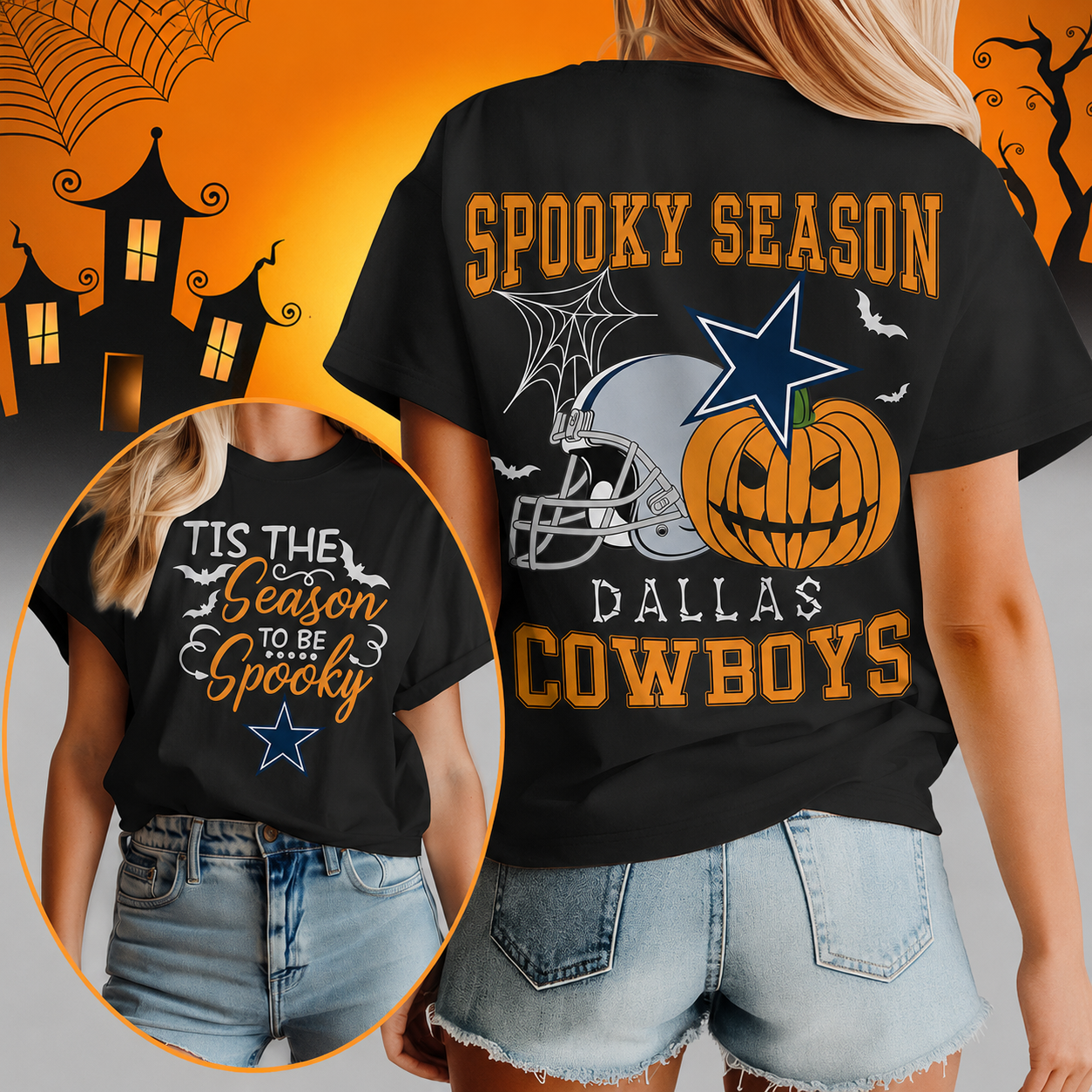Limited Edition – Customized NFL Dallas Cowboys Halloween T-Shirt