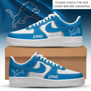 Limited Edition – Customized NFL Detroit Lions Air Force 1 Shoes