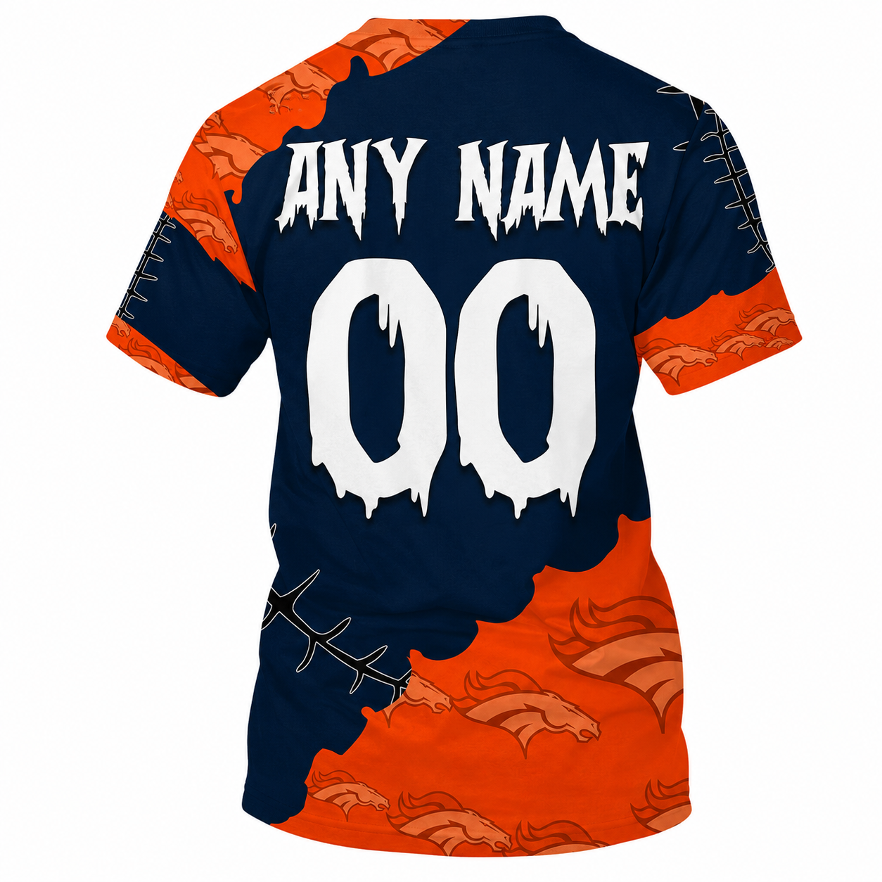Limited Edition – Customized NFL Denver Broncos Halloween Skull Apparel For Fans - Image 2